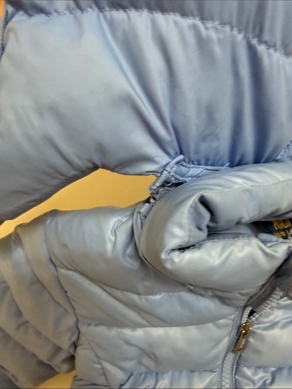 Polo by Ralph Lauren Baby Blue Hooded Puffer Jacket - Picture 4 of 11